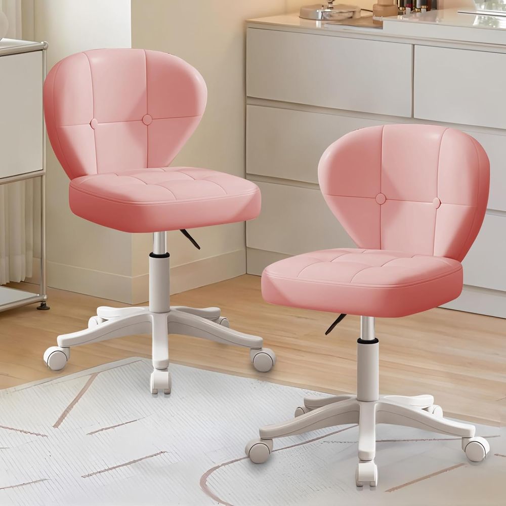 Office Furniture Home - Plush Swivel Office Chair with Wheels,