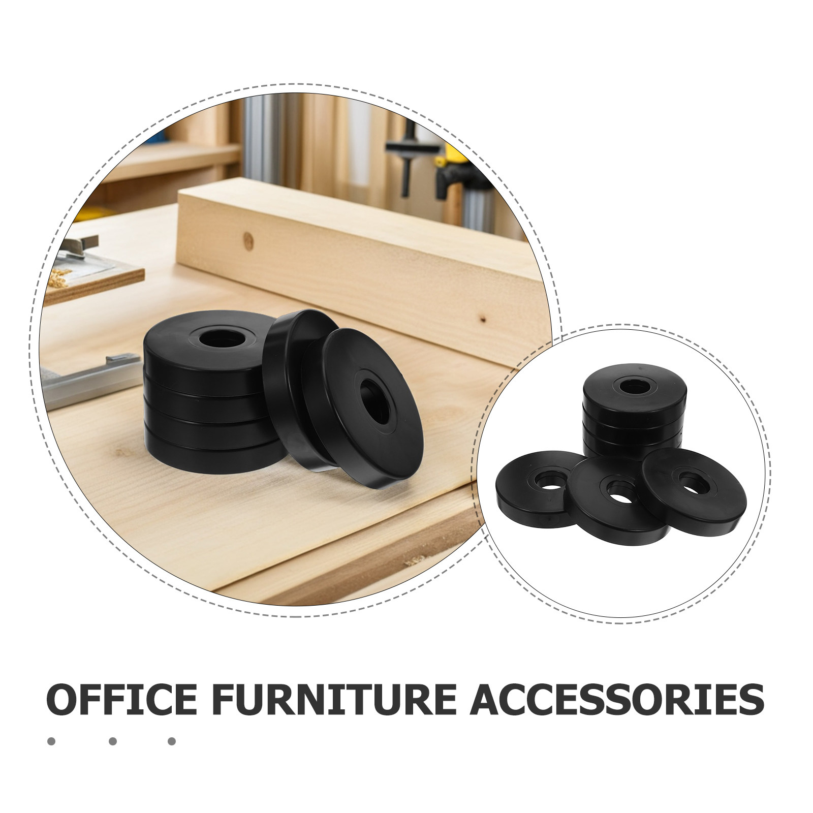 12Pcs Round Caster Pads Shock  - Office Furniture Home ulasan dan harga