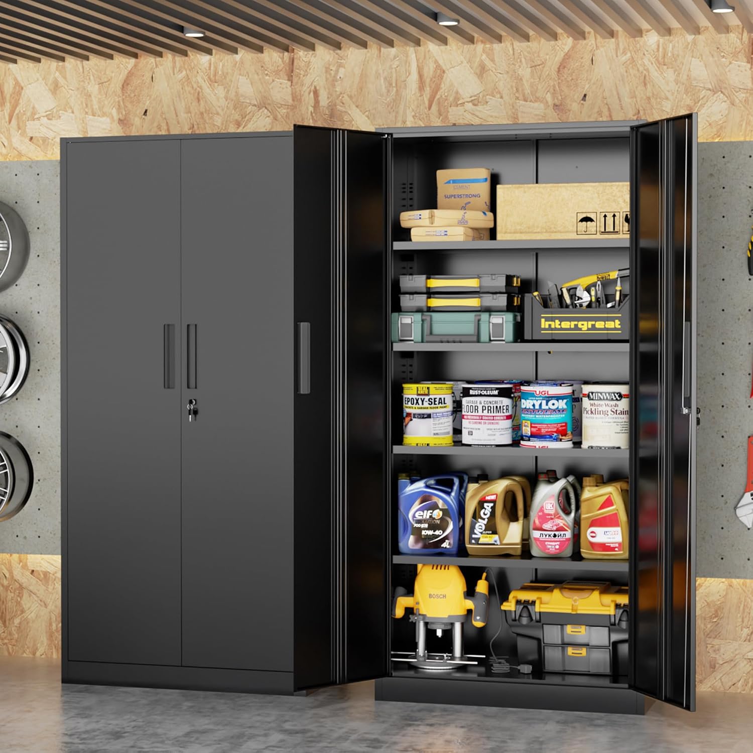 Tall Metal Storage Cabinet Org - Office Furniture Home ulasan dan harga