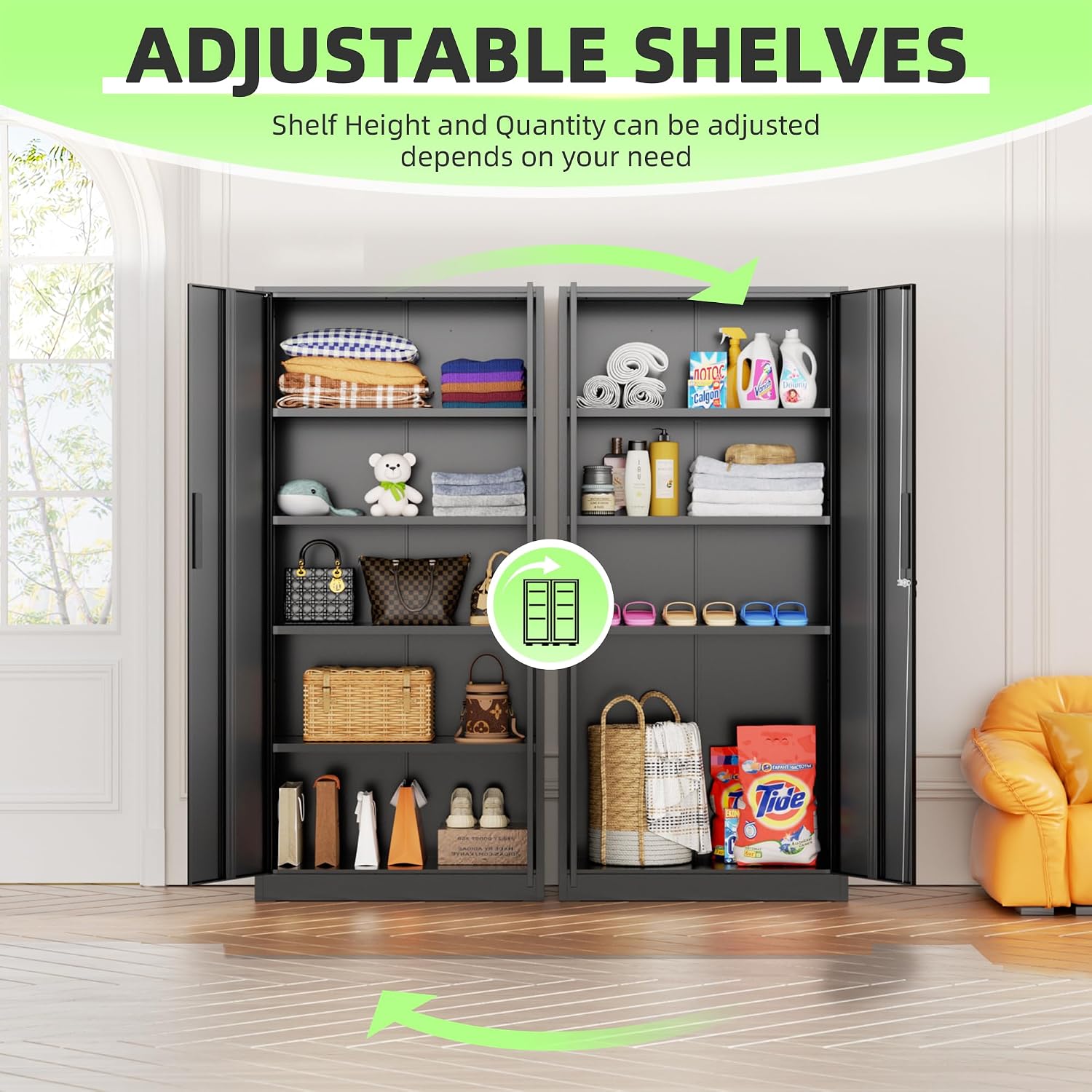 Tall Metal Storage Cabinet Org - Office Furniture Home ulasan dan harga