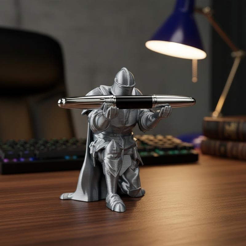 Knight Pen Holder Resin Mediev - Pegboard Office Organizer ulasan dan harga