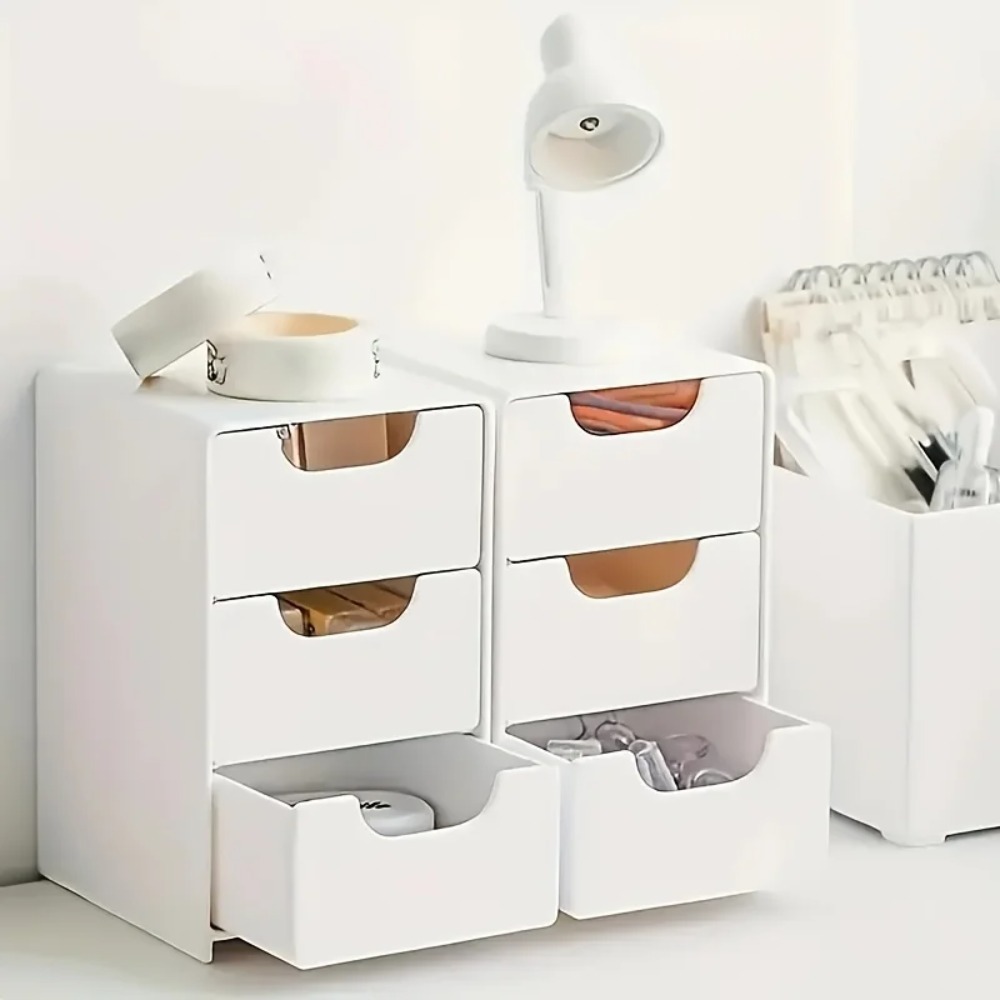 Chic 3-Tier Desk Organizer wit - Pegboard Office Organizer ulasan dan harga