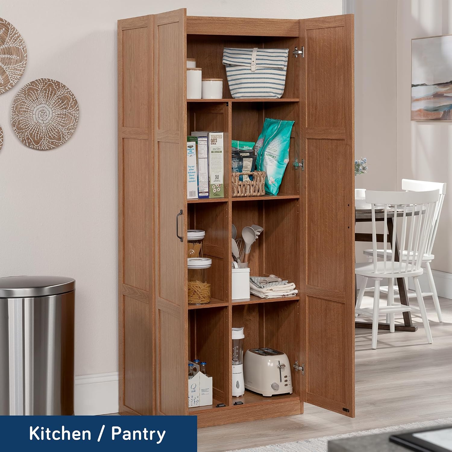 Tall Storage Cabinet, Freestan - Office Furniture Home ulasan dan harga
