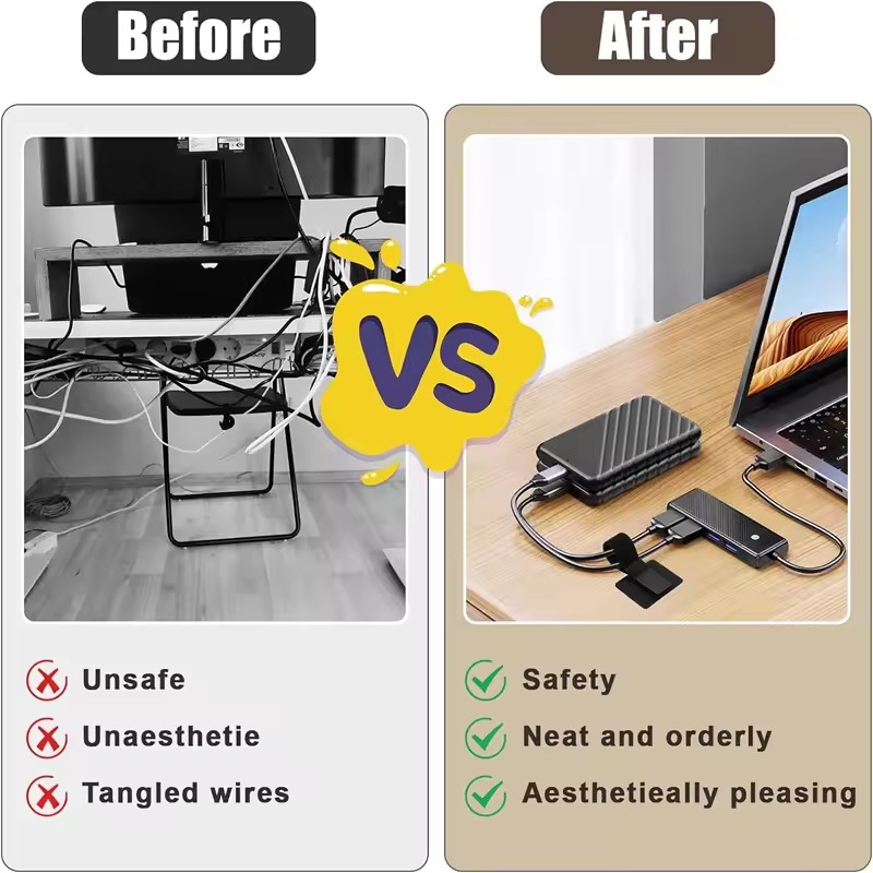 Adhesive Under Desk Cable Ties - Pegboard Office Organizer ulasan dan harga