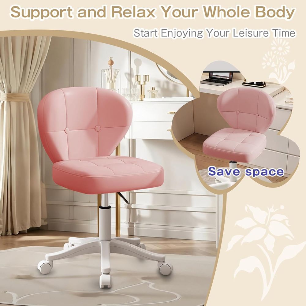 Plush Swivel Office Chair with - Office Furniture Home ulasan dan harga