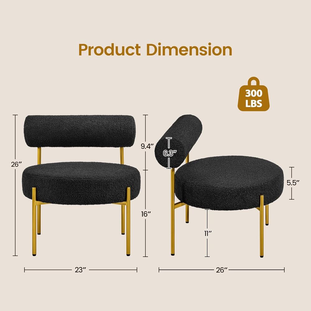 Elegant Vanity Chair with Gold - Office Furniture Home ulasan dan harga